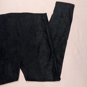 Black Faux Suede Leggings